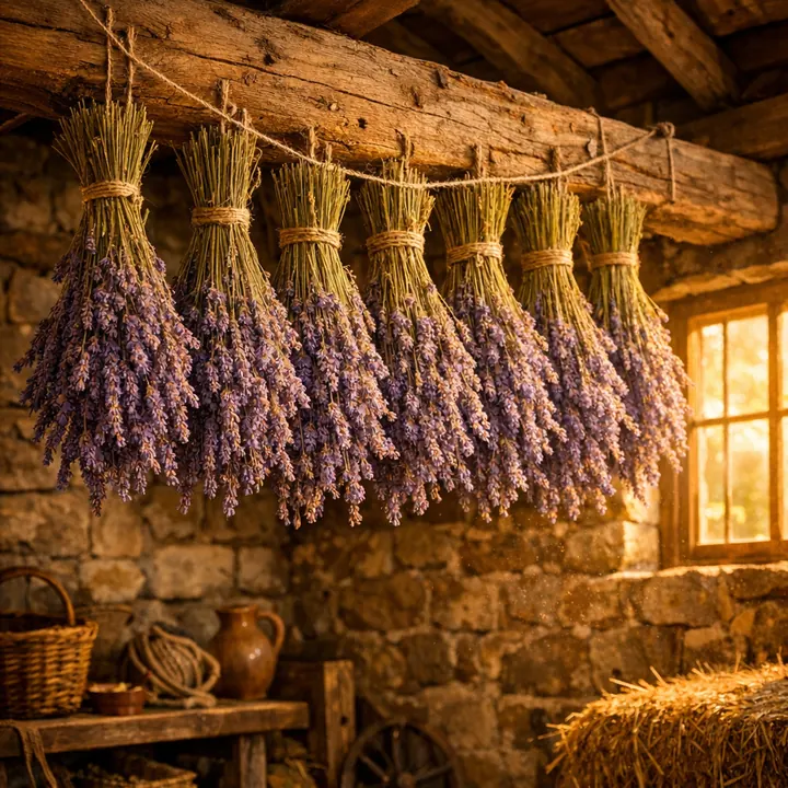 Лавандовое поле на закате