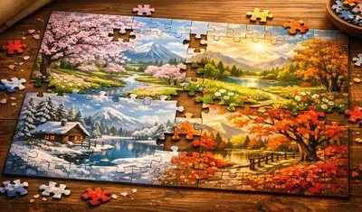 Уютные пазлы — обложка браузерной игры